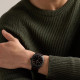 Fossil Machine FS6187 muški sat Black Stainless Steel kožni kaiš Brown Dark Mocha Dial 41mm Industrial Style