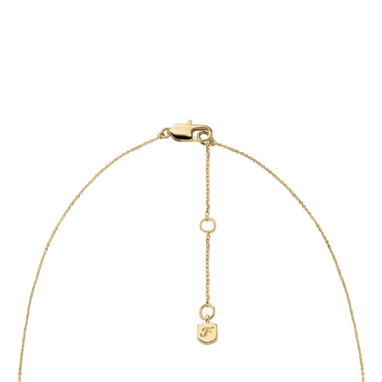 Fossil JA7302710 ogrlica Sutton Love Tennis Heart Link Gold Tone Stainless Steel