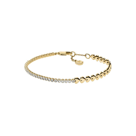 Fossil JA7303710 narukvica Sutton Love Tennis Heart Link Gold Tone Stainless Steel
