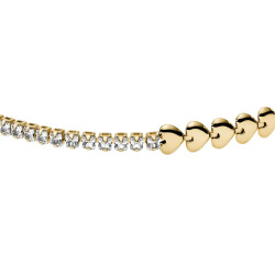 Fossil JA7303710 narukvica Sutton Love Tennis Heart Link Gold Tone Stainless Steel