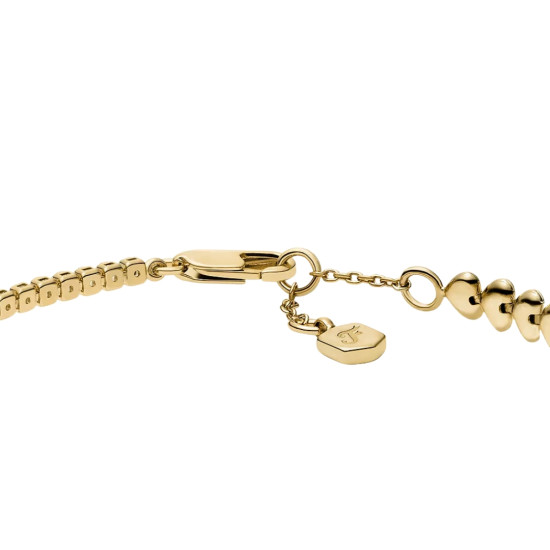 Fossil JA7303710 narukvica Sutton Love Tennis Heart Link Gold Tone Stainless Steel