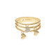 Fossil JA7304710 prsten Sutton Heartbeat Gold Tone Stainless Steel Troslojni