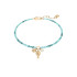 Fossil JA7319710 narukvica Sutton By The Sea Turquoise Blue Acrylic Beaded Shell Gold