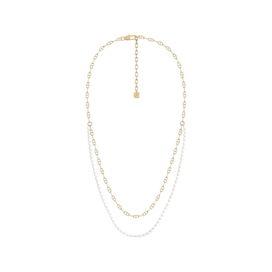 Fossil JA7321710 ogrlica Heritage Pearl D-Link dvoredna Gold Tone