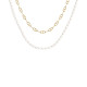Fossil JA7321710 ogrlica Heritage Pearl D-Link dvoredna Gold Tone