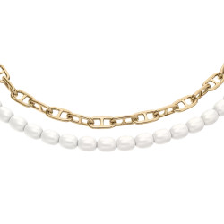 Fossil JA7322710 narukvica Heritage Pearl D-Link dvoredna Gold Tone