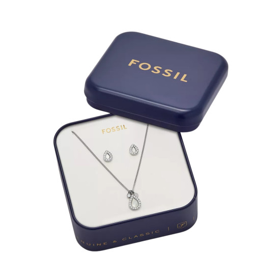 Fossil F03765040 Set mindjuše i ogrlica Merrit Mothers Day Mother of Pearl Stainless Steel 6mm