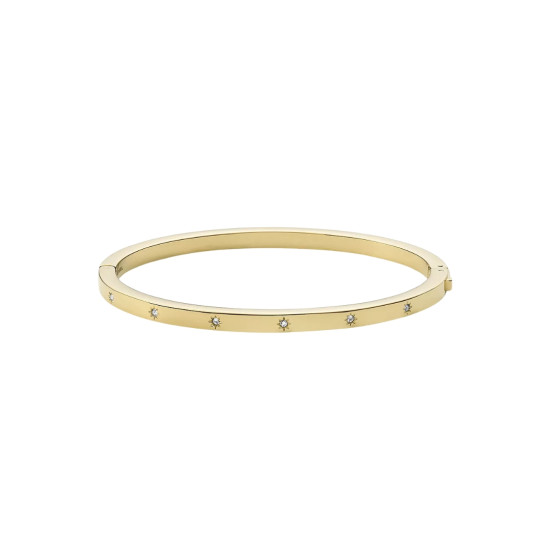 Fossil JF03872710 narukvica čvrsta Sadie Shine Bright Bangle Gold Tone Stainless Steel 