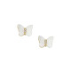 Fossil JF04422710 mindjuše Sutton Radiant Wings White Mother of Pearl Butterfly Earrings 9mm