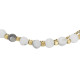 Fossil JF04443710 narukvica dvoredna All Stacked Up Howlite Beaded Gold Tone Stainless Steel