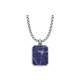 Fossil JF04469040 muška ogrlica All Stacked Up Blue Sodalite Chain Silver Stainless Steel 