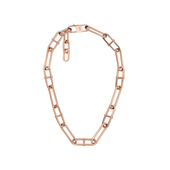Fossil JF04670791 ogrlica Heritage D-Link Rose Gold Tone Stainless Steel 