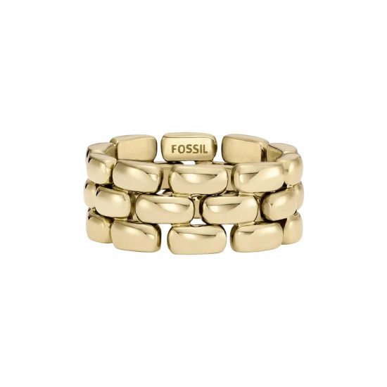 Fossil JF04785710/180 prsten Arden Gold Tone Veličina 56