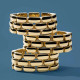 Fossil JF04785710/180 prsten Arden Gold Tone Veličina 56