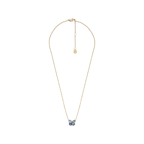 Fossil JF04812710 ogrlica Sutton Butterfly Wings Multicolor Abalone Gold Tone Stainless Steel