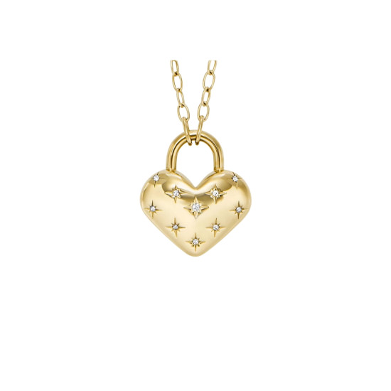Fossil JF04829710 ogrlica duga Sadie All My Love Gold Tone Stainless Steel Heart 