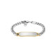 Fossil JF04851998 muška narukvica Ellis Silver Stainless Steel Gold Tone Detail