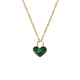 Fossil  JF04857710 ogrlica Sutton Modern Gold Tone Stainless Steel Malachite Heart Chain
