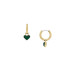 Fossil JF04859710 mindjuše alke Sutton Modern Meadows Reconstituted Malachite Heart Gold Tone Stainless Steel 7mm