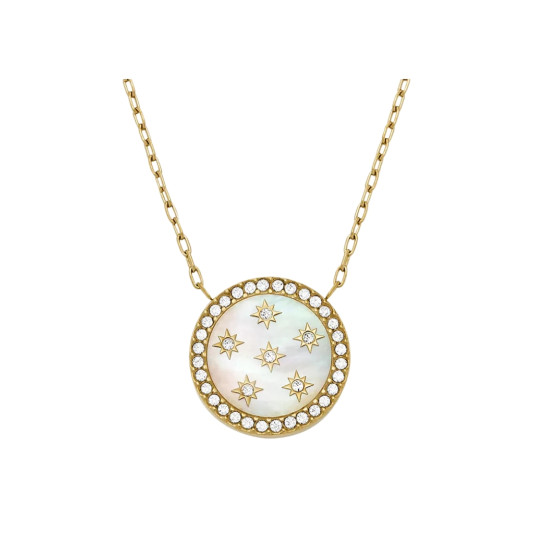 Fossil JF04865710 ogrlica Merrit Northlight Collection Classic Mother-of-Pearl Gold-Tone Stainless Steel 