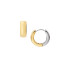 Fossil JF04899998 minđuše alke Ellis Domed Collection Two Tone Gold Silver Stainless Steel 14mm Dvostrane 