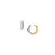 Fossil JF04899998 minđuše alke Ellis Domed Collection Two Tone Gold Silver Stainless Steel 14mm Dvostrane 