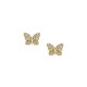Fossil JF04922710 mindjuše Sutton Pavé Butterfly Gold Tone Stainless Steel 8mm