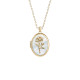 Fossil JF04976710 ogrlica Sutton The Locket Collection White Mother of Pearl 21mm Vintage Medaljon