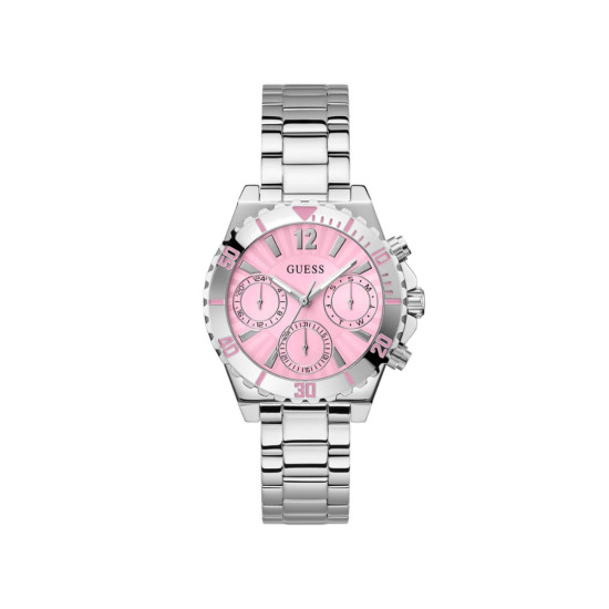 GUESS GW0696L1 ženski sat Phoebe Multi-Function Silver Tone Baby Pink Dial 38mm