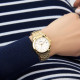 GUESS GW0934L2 ženski sat Alice Date Window Gold Tone White Sunray Dial 32mm