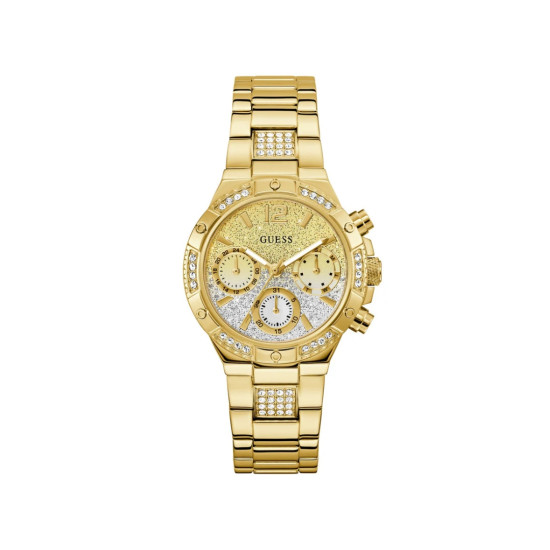 GUESS GW0950L2 ženski sat HARLOW Multi-Function Gold Tone Stainless Steel Sparkle Duo Glow Dial 38mm