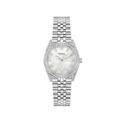 GUESS GW1099L1 ženski sat Jada Mother of Pearl Everyday Chic Cirkon Silver Tone 34mm