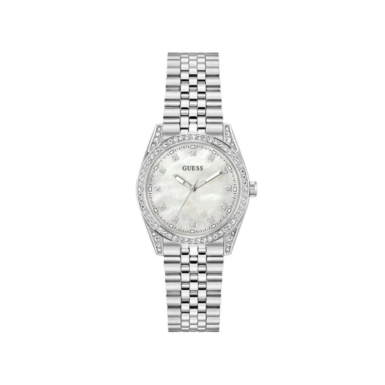 GUESS GW1099L1 ženski sat Jada Mother of Pearl Everyday Chic Cirkon Silver Tone 34mm