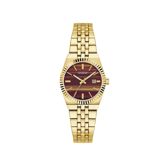 GUESS VERA GW1102L2 ženski sat Tiger Eye Gold Tone Date Window 32mm Medium Size Bestseller
