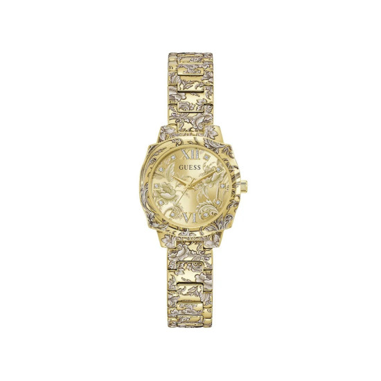 GUESS GW1114L2 ženski sat Olivia Floral Vintage Romantic Edition Gold Tone 30mm Exclusive
