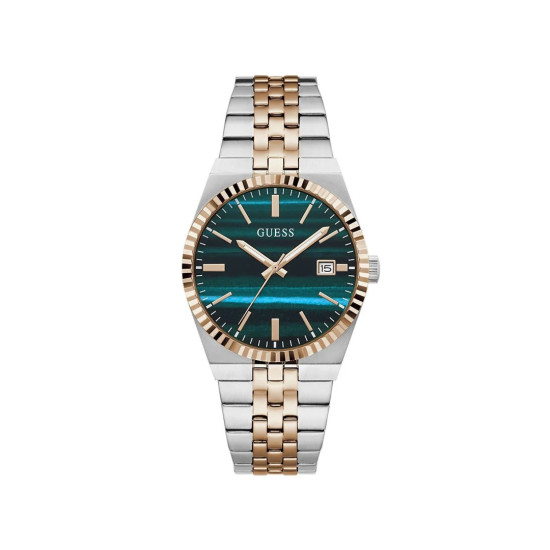 GUESS GW1129G6 unisex sat VINCENT Malachite Two Tone Silver Rose Gold Date Window 39mm