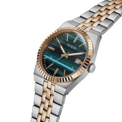 GUESS GW1129G6 unisex sat VINCENT Malachite Two Tone Silver Rose Gold Date Window 39mm
