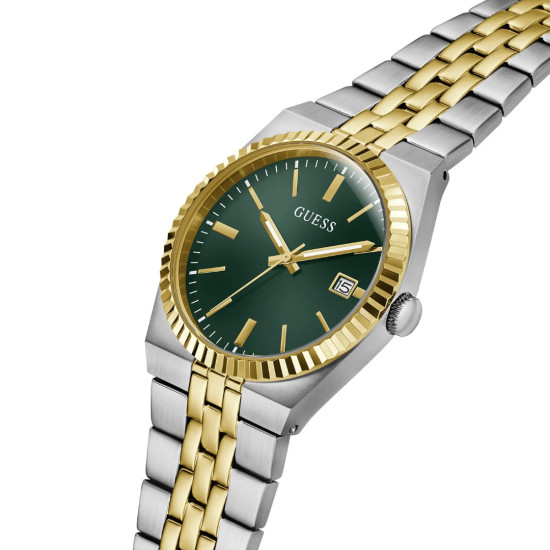 GUESS GW1153G4 unisex sat VINCENT Two Tone Date Window Green Sunray Dial 39mm