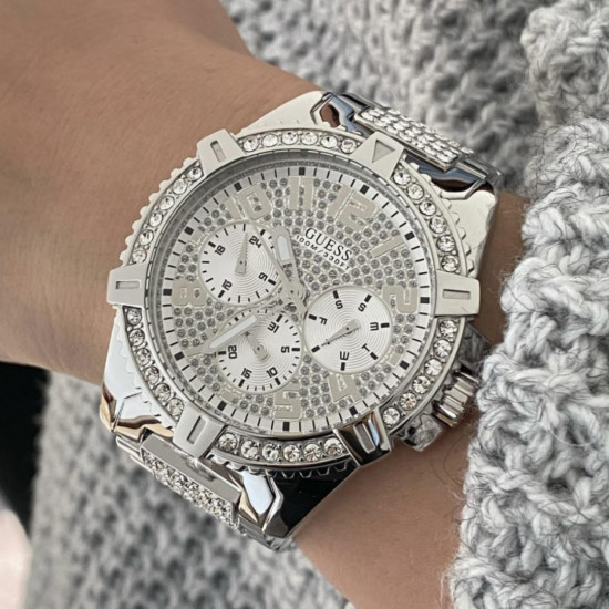 GUESS W0799G1 ženski sat Frontier Multifunction Silver Tone 48mm