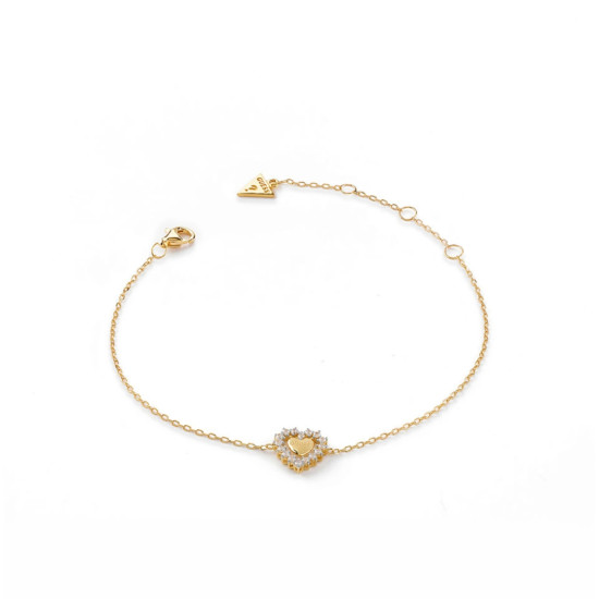 Guess Jardin JSBB04454JWYGS narukvica Heart Gold Plated 925 Sterling Silver-Guess srebro Srce