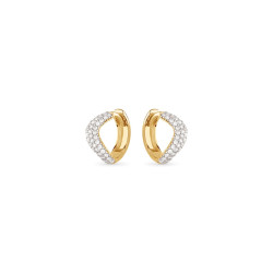 GUESS DOUBLE WAVE JSBE05070JWYGT/U mindjuše alke Gold Plated 925 Sterling Silver Pave Cirkon 12mm