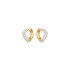 GUESS DOUBLE WAVE JSBE05070JWYGT/U mindjuše alke Gold Plated 925 Sterling Silver Pave Cirkon 12mm