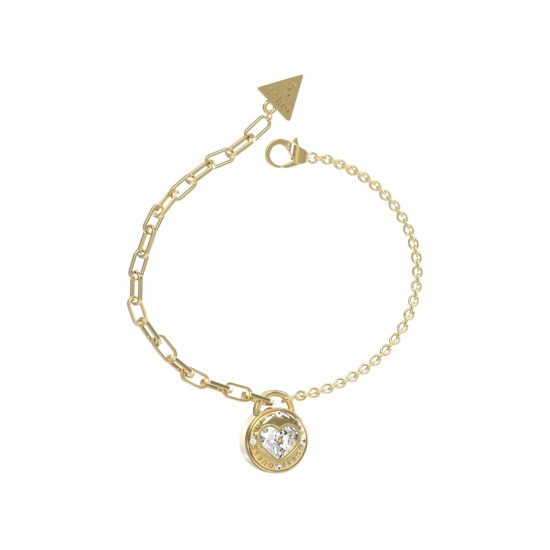 Guess JUBB03353JWYGS narukvica Rolling Hearts Gold Plated Stainless Steel Swarovski Crystal Bestseller