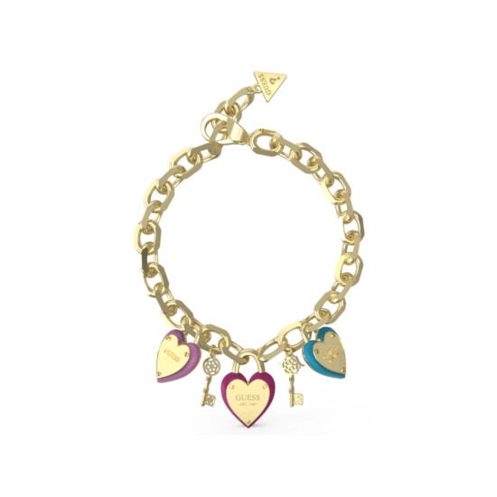 Guess JUBB04202JWYGMCL narukvica All You Need Is Love Gold Plated Stainless Steel Full Color Emajl Bestseller