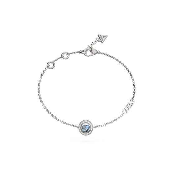 Guess JUBB04668JWRHLSS narukvica M'AMA NON M'AMA Silver Plated Stainless Steel Blue Crystal