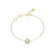 Guess  JUBB04668JWYGS narukvica M'AMA NON M'AMA Gold Tone Plated Stainless Steel White Crystal