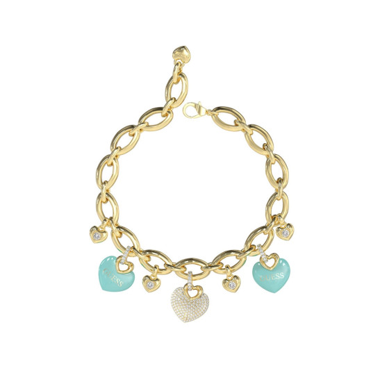 Guess JUBB05204JWYGAQS narukvica Crazy in Love Turquoise Gold Plated Stainless Steel 