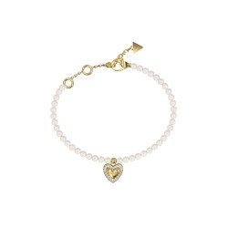 Guess JUBB06091JWYGS narukvica Beloved Pearl Gold Tone Plated Stainless Steel Romantic Glam