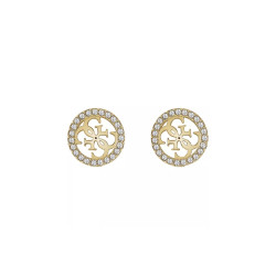 Guess JUBE02161JWYGT/U mindjuše Studs Party Swarovski Crystal Gold Tone Plated Stainless Steel 12mm