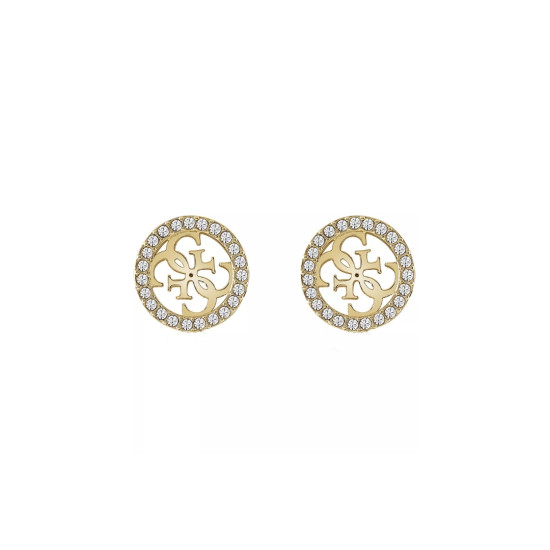 Guess JUBE02161JWYGT/U mindjuše Studs Party Swarovski Crystal Gold Tone Plated Stainless Steel 12mm
